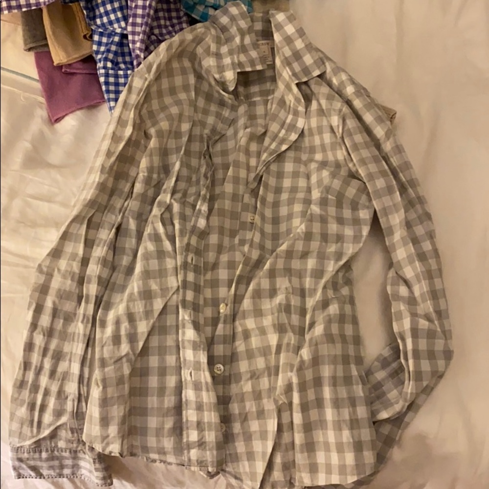 JCrew women’s button down gingham size 0